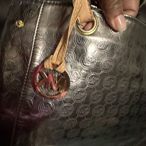 Michael Kors Metallic Silver Shoulder Bag